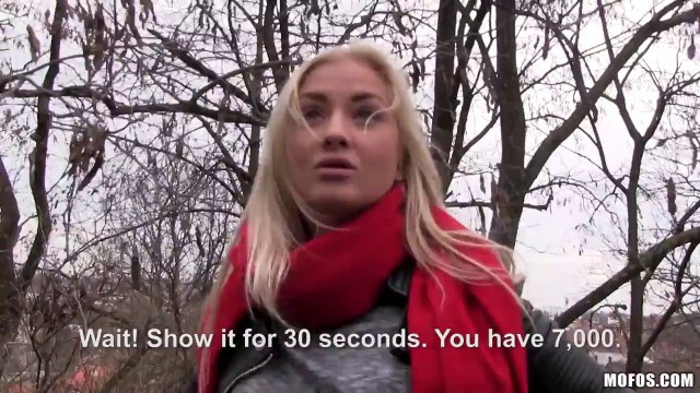 Mofos - Cayla Lyons Stunning Euro Blonde Sucking For Cash PublicPickUps