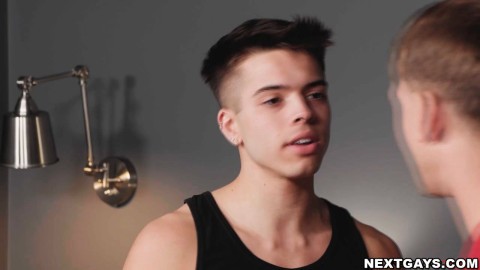 Brandon leads Evan to an intimate anal fucking