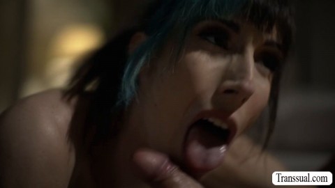 Matured TS stepmom analed by her stepson