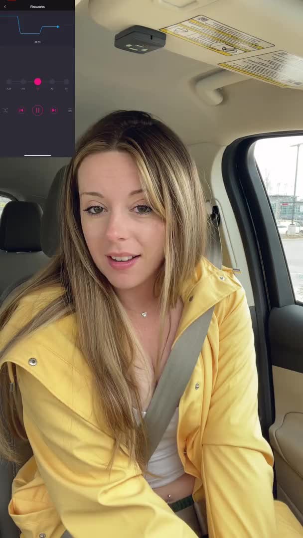 Thankful for my raincoat cuz my pussy is POURING! Rainy day Starbucks Drive Thru with my LUSH!! - sexonly.top/hgoob