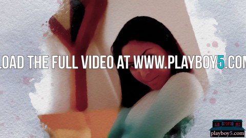 Petite Asian MILF Chloe Rose doing yoga and strips naked for Playboy