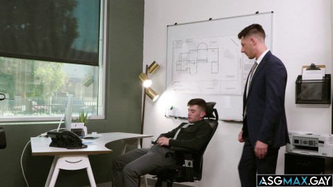 Jordan Starr catches Trevor Brooks masturabating and stroking himself