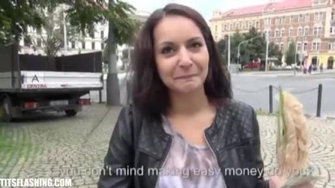 This Cutie Flash Her Tits For Money