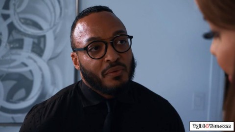 Big tit trans Gracie Jane rimmed and barebacked by black guy