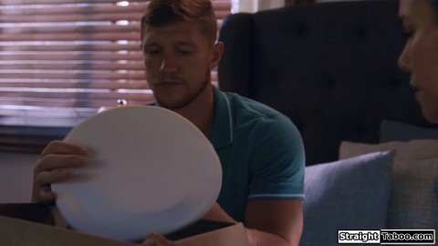 Mature asian stepmom and stepson having sex to handle grief