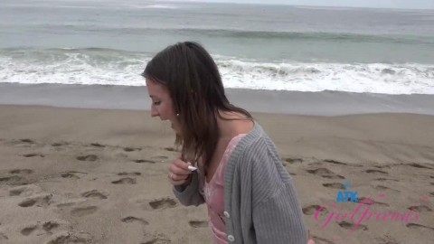 Pretty Babe Macy Meadows Spends A Day On The Beach With Her Bf Booty Seeker
