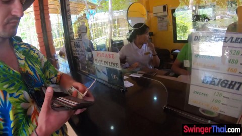 Ziplining amateur couple made a horny sex tape together once back home