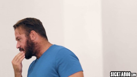 Jerking police came and arrested guy so MILF gave him a perfect blowjob