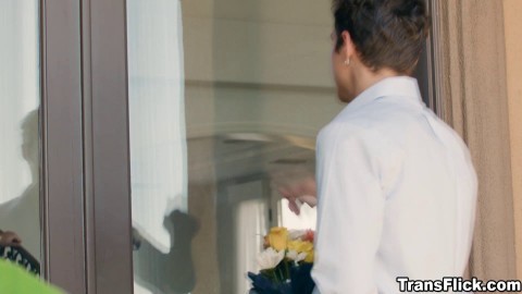 Tranny gets anal fucked by her old fuck buddy Jayden Marcos after a breakup