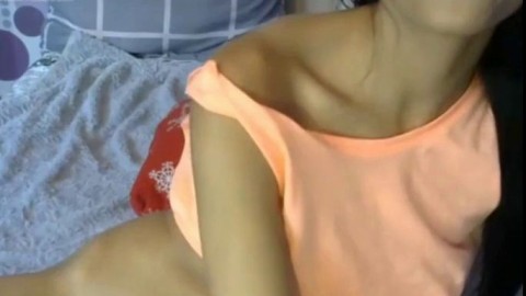 Hot Latina having fun masturbating