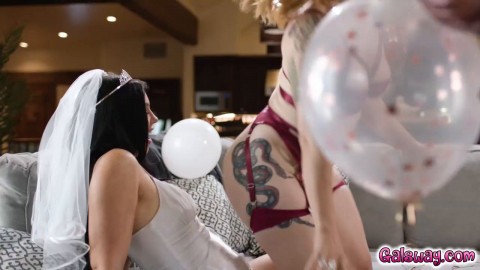 Holly Day and Emma Magnolia got lusty at the party