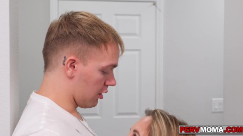 Stepaunt sucking her stepsisters stepsons big cock