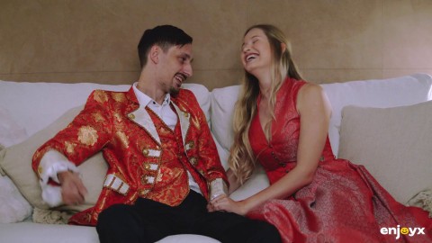 Blonde Babe Stella Cardo Gives A Titjob And Gets Fucked In Doggy