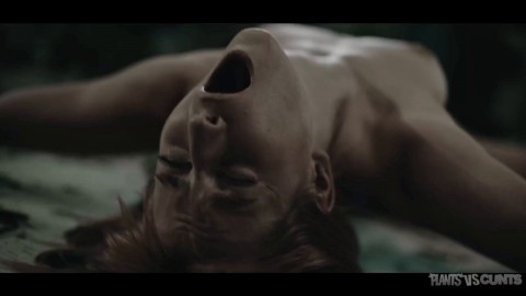 Dolly Dyson attacked by alien plant tentacles then drilled and extremely cumflated in all her holes.