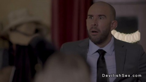 Blonde babe gets fucked in shaved pussy in a resort HD