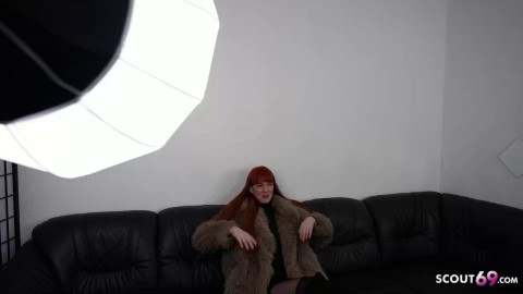 GERMAN SCOUT - Skinny Tall German Redhead Ginger Girl Soley Summer First Time Porn Casting