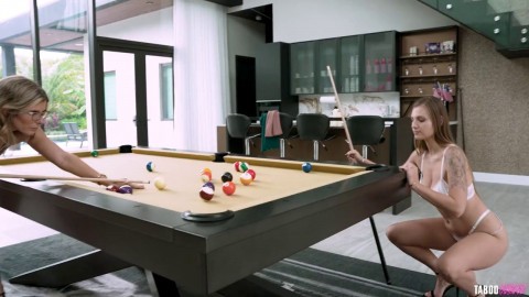 Hot Chicks Cory Chase And Kenzie Love Play Pool In Sexy Lingerie Slutty Moms