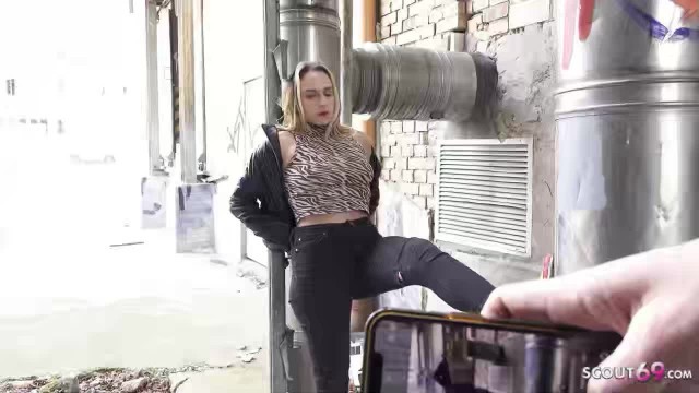 GERMAN SCOUT - Hard Anal Casting Sex for Russian Girl Aura Sin with Round Ass by Big Dick Agent