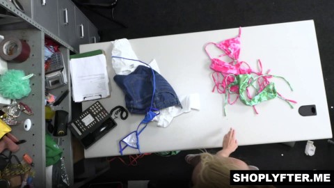 Blake Blossom the busty bikini thief caught red handed stealing