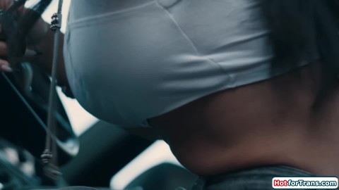 Busty Asian tgirl Kasey Kei facefucks tied up latin gf Yhivi