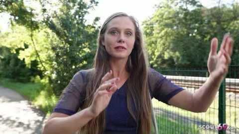 GERMAN SCOUT - Natural Girl Riddy with hairy Pussy get multiple Orgasm at Pick Up Casting