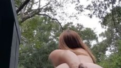 leah gets naughty in nature Swame