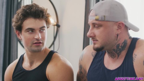 Best friends Crush Daddy and Mike Monroe jerking off together