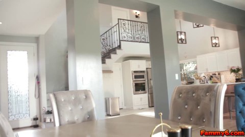 Stepbrother gets a boner as he watche RIver Lynn do her workout video