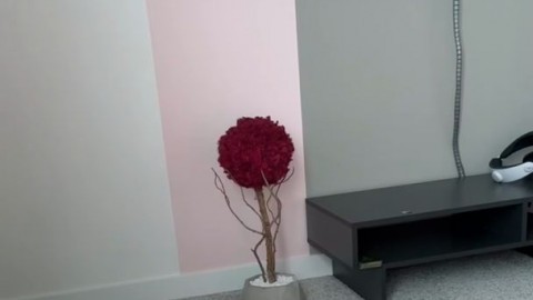 Hot slut jerks with a massager - strong solos!