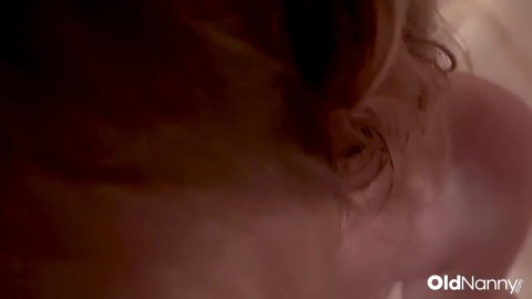 Curly Blonde Milf Strips And Gives Wet Shower Blowjob Girl Sucks Dick